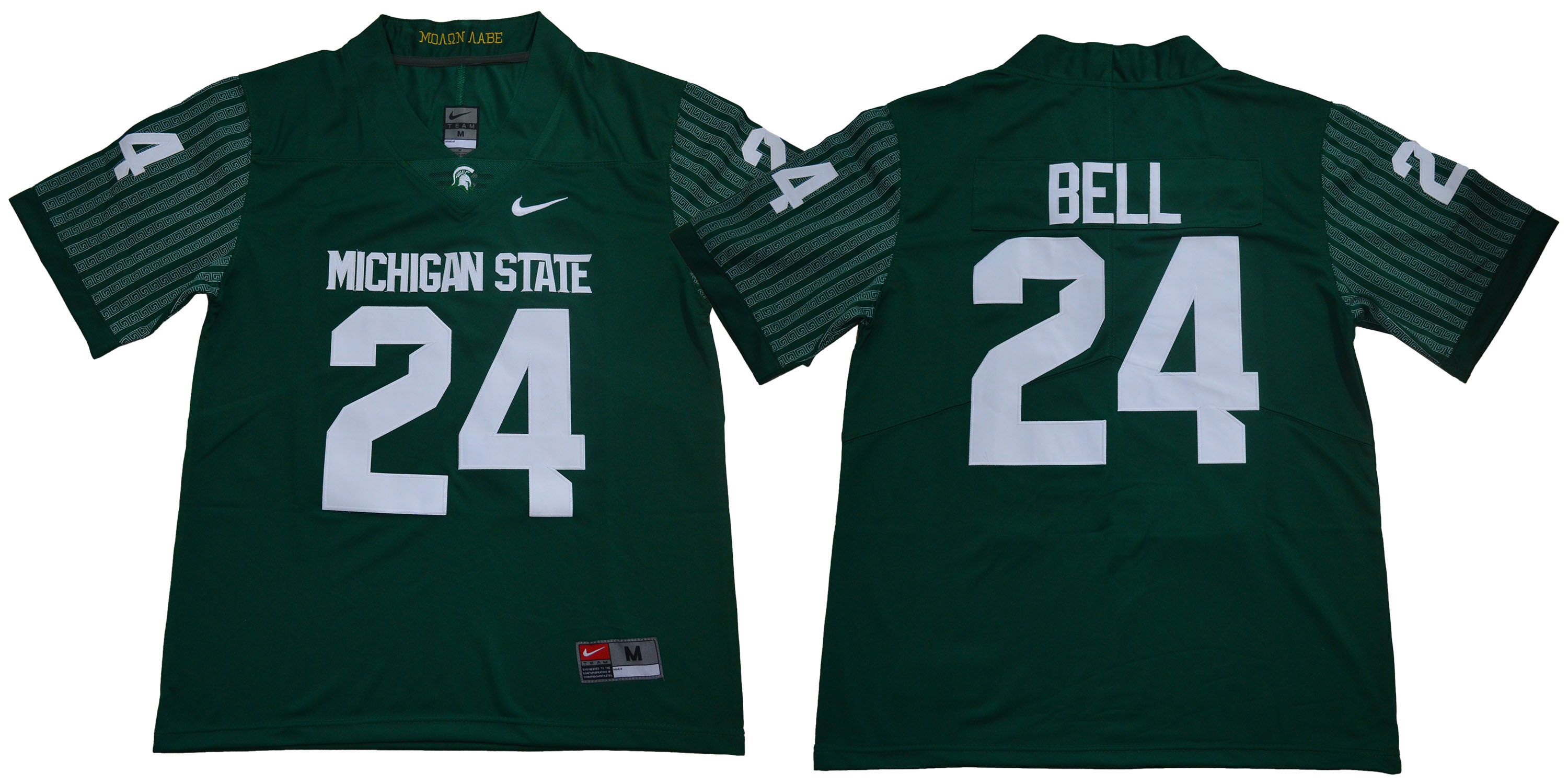 Men Michigan State Spartans 24 Bell Green Nike NCAA Jerseys